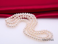 High Quality 6-7mm White Pearl Long Necklace