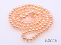 High Quality 8-9mm Pink Pearl Long Necklace