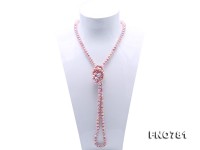 High Quality 6-7mm Lavender Pearl Long Necklace