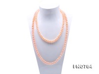 High Quality 9-10mm Pink Pearl Long Necklace