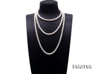 Classical 7-8mm White Pearl Long Necklace