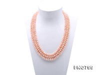 Classical 7-8mm Pink Pearl Long Necklace