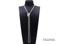 High Quality 7-8mm White Pearl Long Necklace