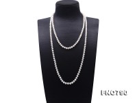 High Quality 7-8mm White Pearl Long Necklace