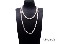 High Quality 9-10mm White Pearl Long Necklace