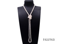 High Quality 9-10mm White Pearl Long Necklace