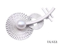 Charming 10.3mm White Pearl Brooch