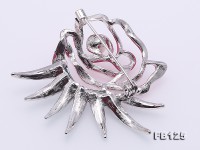 Delicate 6.3mm Flower-Shape Pearl Brooch