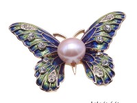 11.5mm High Quality Butterfly Freshwater Pearl Brooch