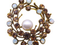 Exquisite10mm White Freshwater Pearl Brooch