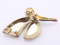 Gorgeous 12mm White Pearl Butterfly Brooch