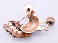 Exquisite 12mm Colorful Rooster Pearl Brooch