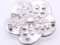 Beautiful 11.5mm White Pearl Snowflake Brooch
