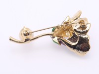 Lovely Rose-shaped 10mm Freshwater Pearl Brooch