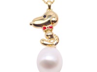 Exquisite 9.5x11mm White Freshwater Pearl Pendant in Sterling Silver