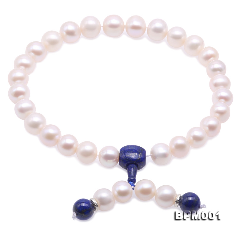 Buddhism Jewelry—Huge Size 13-15mm White Round Pearl Prayer Beads