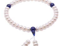 Buddhism Jewelry—High Quality 11-12.5mm White Pearl Prayer Beads