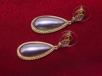 Charming 10×22mm Colorful Drip-Shape Seashell Pearl Earring