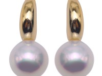 Charming 7.5mm White Pearl Earrings in Sterling Silver